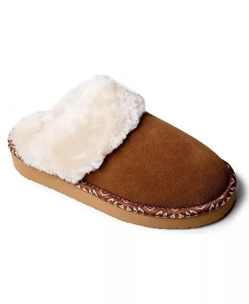 Женские плюшевые тапочки вишневого цвета Minnetonka, бежевый