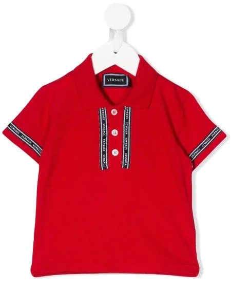 Versace Kids рубашка-поло с логотипом