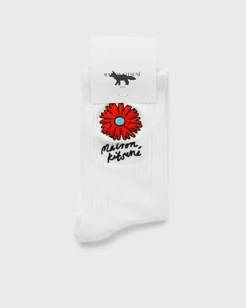 Носки Maison Kitsune Floating Flower Sporty Socks, белый