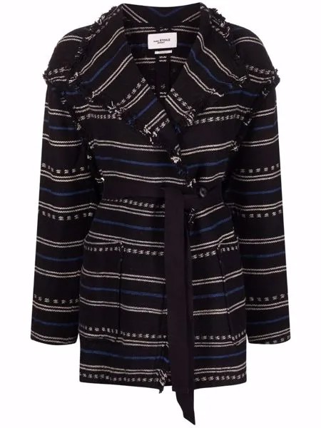 Isabel Marant Étoile короткое пальто Josialo в полоску