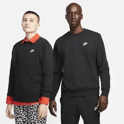 Футболка Nike Sportswear Club Fleece, черный/белый