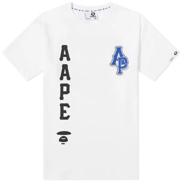 Футболка AAPE Street Baseball Moon Face, белый