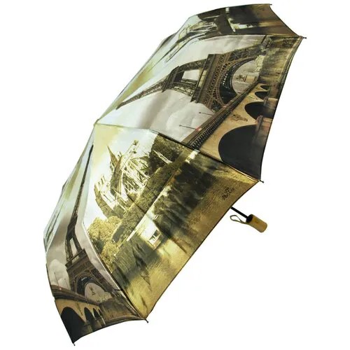 Женский зонт /Popular 925N/оливковый, серо-бежевый