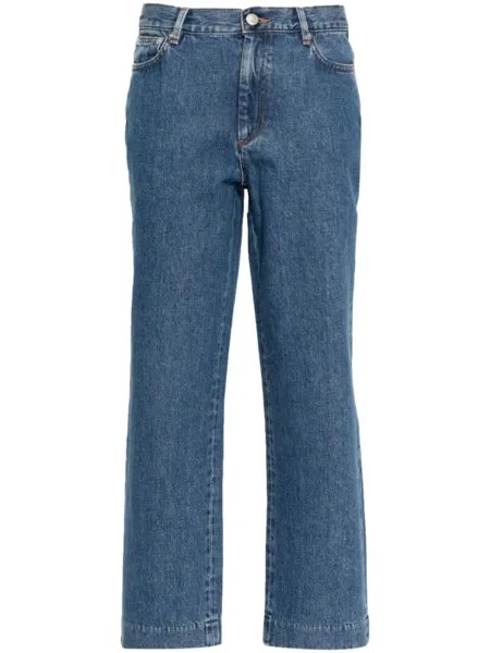 A.P.C. прямые джинсы New Sailor с завышенной талией, синий