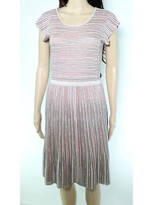 EMPORIO ARMANI Женское розовое пуловерное стильное платье без рукавов с расклешенным силуэтом 38