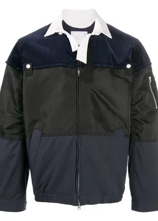 Sacai бомбер в стиле колор-блок