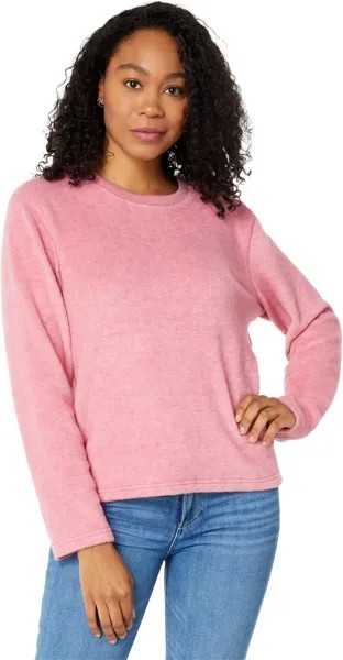 Толстовка Dylan by True Grit Fleece and Faux Fur Fluffy Mid-Rise Crew, цвет Desert Rose