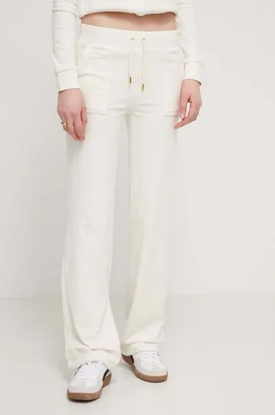 Бархатные спортивные штаны Juicy Couture, бежевый