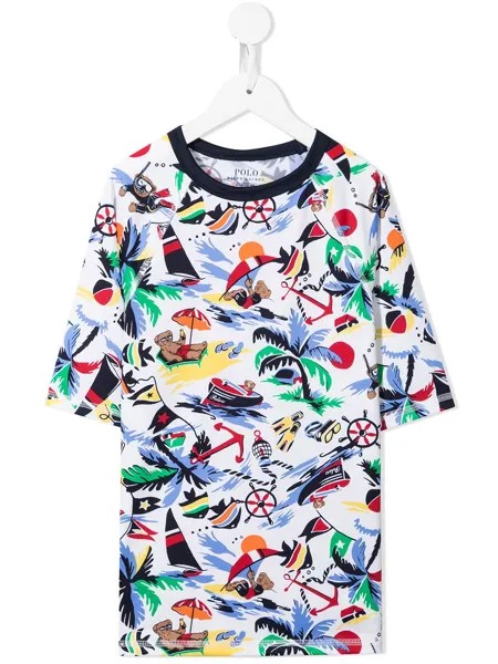 Ralph Lauren Kids футболка с принтом Nautical Bearwiian
