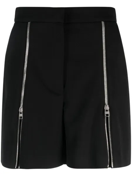 Alexander McQueen шерстяные шорты с завышенной талией, черный