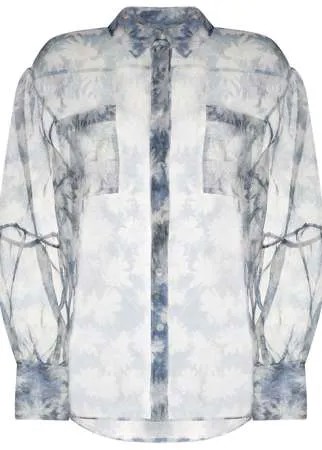 SIR. прозрачная рубашка Anais с цветочным принтом