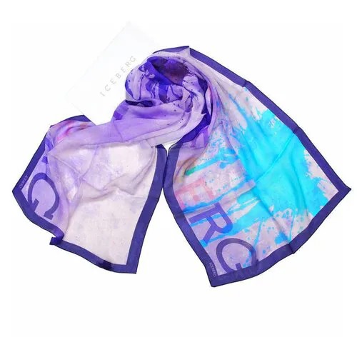 Выразительный шарф с нетривиальным принтом Iceberg 822744