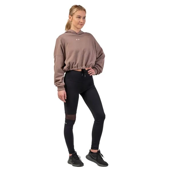 Худи Nebbia Loose Fit Crop Iconic 421, коричневый