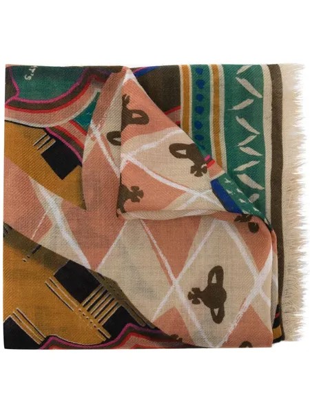 Vivienne Westwood abstract-pattern wool scarf