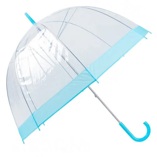 Зонт-трость ЭВРИКА подарки и удивительные вещи, голубой, бесцветный