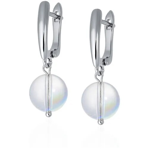 Серьги с подвесками L'attrice, кристаллы Swarovski, серебряный, бесцветный