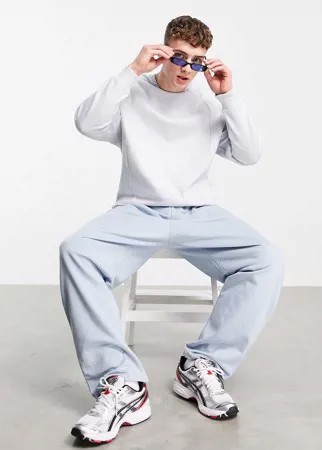 Серый oversized-свитшот со вставками ASOS DESIGN