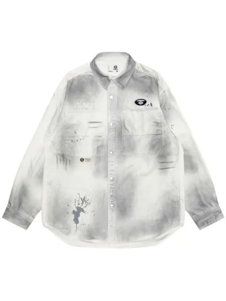 Рубашка с логотипом AAPE BY *A BATHING APE, белый