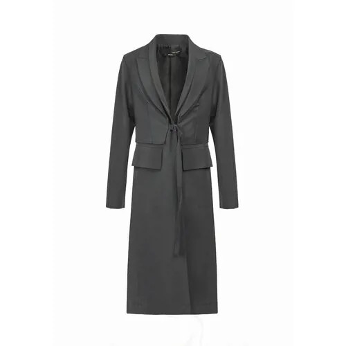 Пальто  Isabel Benenato, средней длины, размер 46, черный
