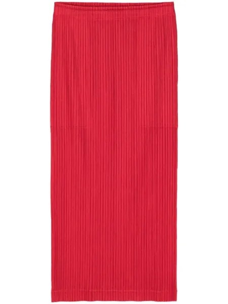 Pleats Please Issey Miyake плиссированная юбка миди Thicker Bottoms 1, красный