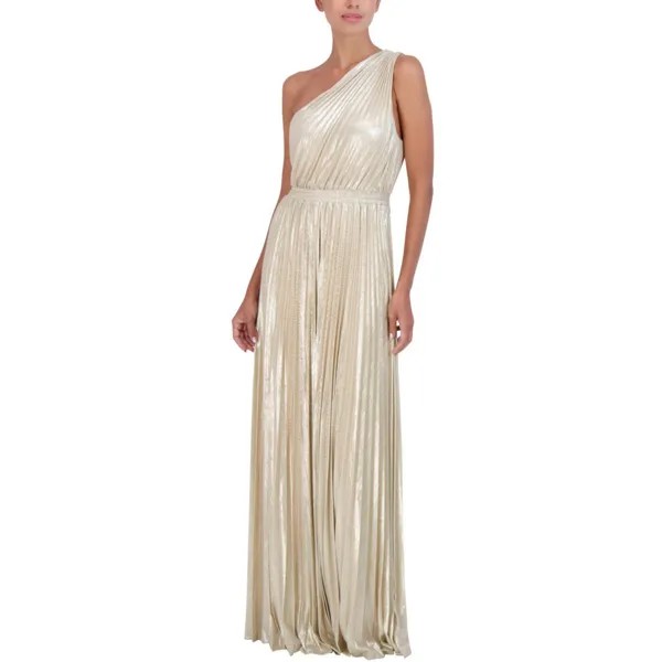 Женское длинное вечернее платье металлик BCBGMAXAZRIA, цвет Champagne