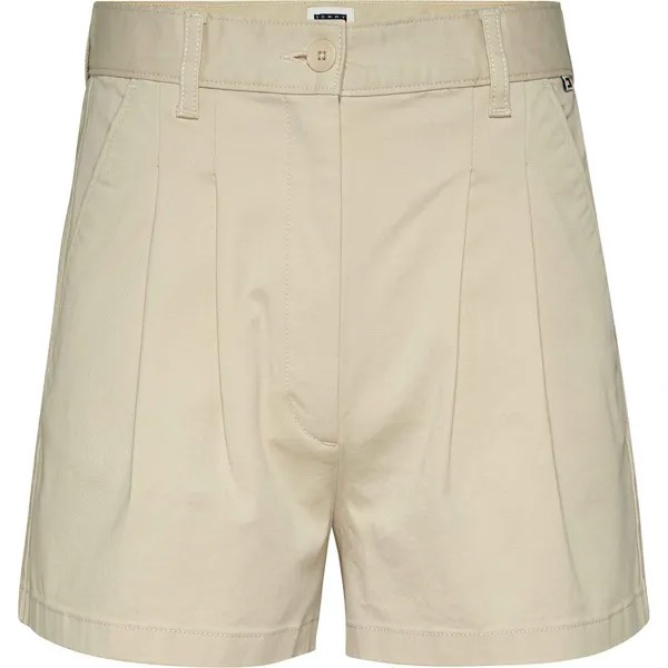 Шорты Tommy Jeans Claire Pleated, бежевый