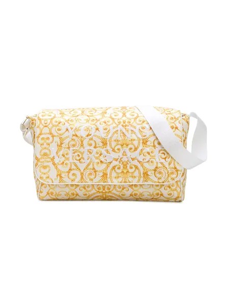 Versace Kids logo embroidered changing bag
