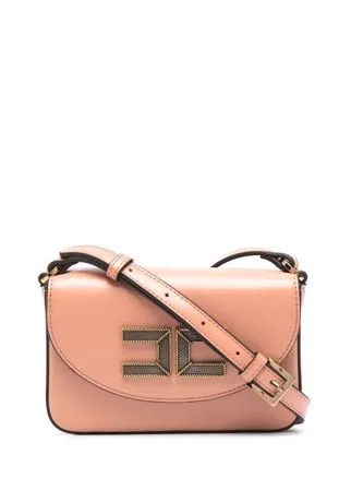 Elisabetta Franchi каркасная сумка с металлическим логотипом