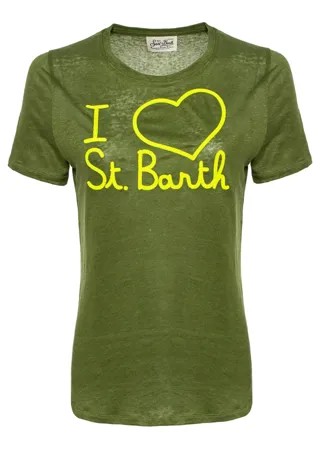 Футболка MC2 Saint Barth SCA0001 l хаки+неон желтый