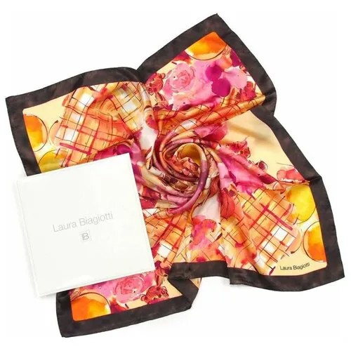 Шелковый платок в ярких цветах Laura Biagiotti 819646