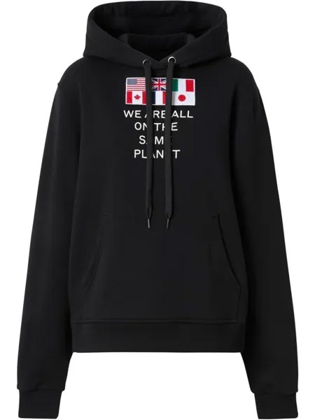 Burberry худи с аппликацией, черный