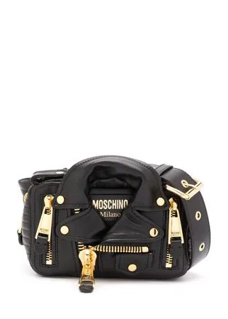 Moschino поясная сумка в виде байкерской куртки