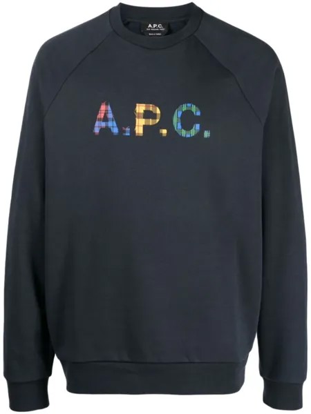 A.P.C. толстовка Shaun с логотипом, синий