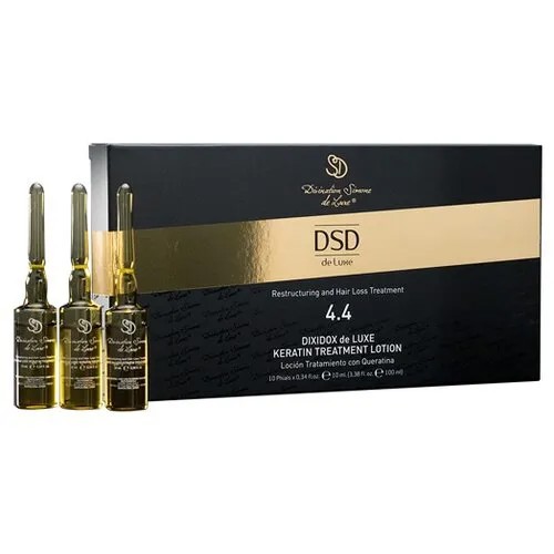 Divination Simone DeLuxe 4.4 RESTRUCTURING AND HAIR LOSS TREATMENTS Восстанавливающий лосьон для кожи головы с кератином Диксидокс де Люкс, 10 мл, 10 шт.