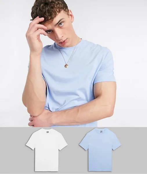 Набор из 2 футболок из органического хлопка ASOS DESIGN - Скидка-Мульти