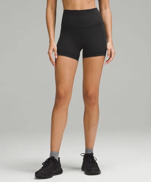 Шорты Wunder Train с высокой посадкой Lululemon, черный