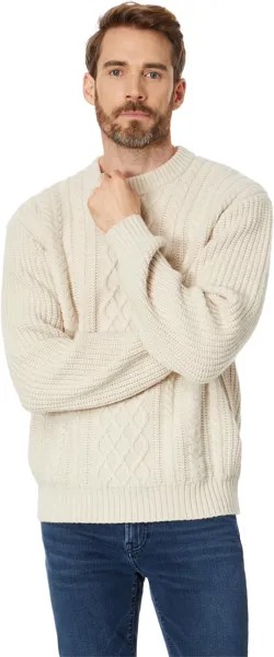 Свитер с круглым вырезом с косами Madewell, цвет Heather Light Sand