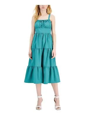 INC DRESSES Женское зеленое регулируемое пуловерное платье миди без рукавов 16