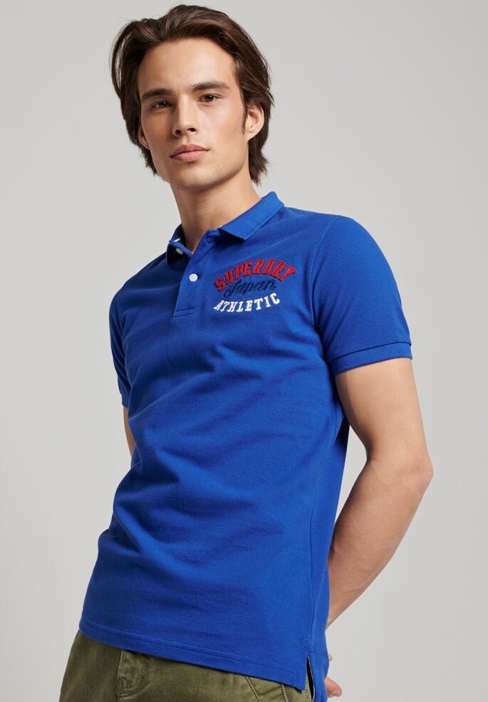 Рубашка-поло SUPERSTATE Superdry, цвет regal blue