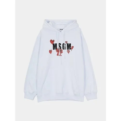 Худи MSGM FUNNY HEART LOGO, размер L, белый