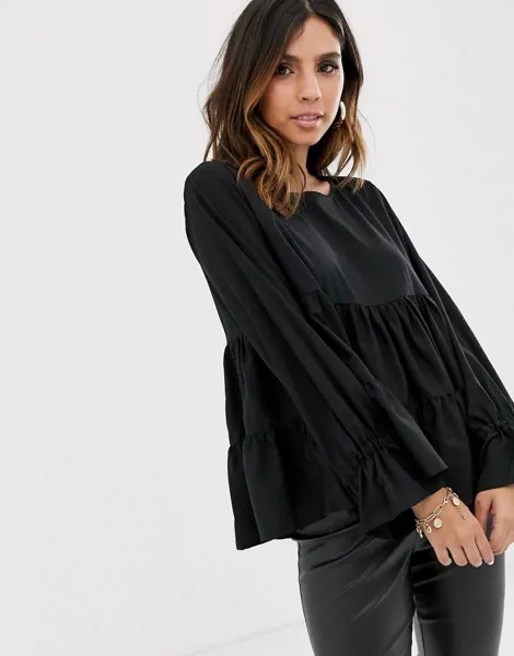 Ярусная блузка AX Paris-Черный