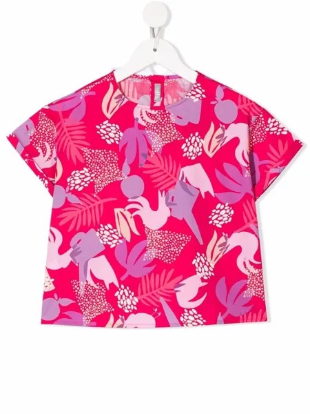 Il Gufo bow-detail floral shirt