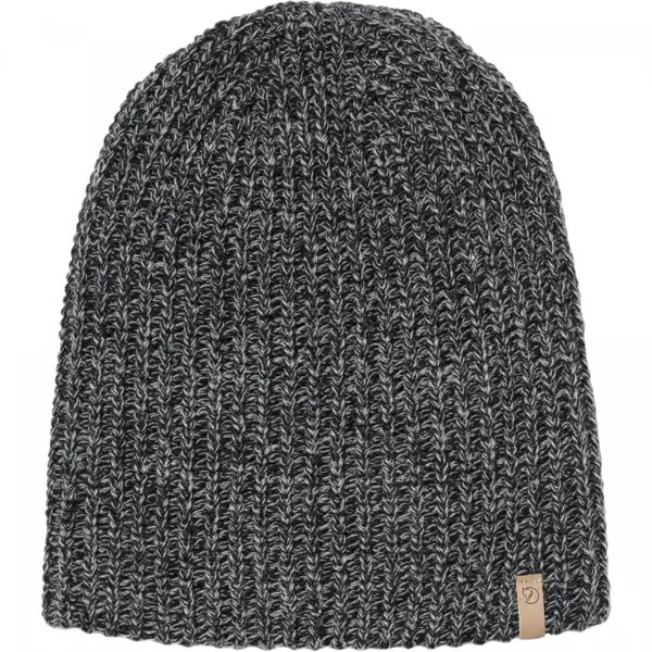 Шапка бини мужская Fjallraven Ovik Melange Beanie black, р 54-60