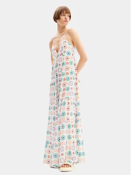 Летнее платье стандартного кроя Desigual, белый
