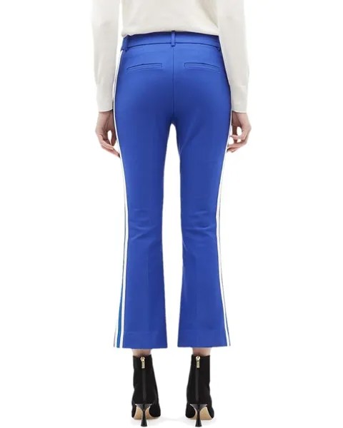 Брюки Derek Lam 10 Crosby Corinna Tuxedo Stripe Cropped Flare Trousers, цвет Ultraviolet