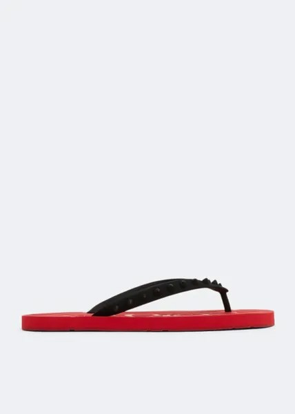 Шлепанцы CHRISTIAN LOUBOUTIN Loubi flip flops, красный