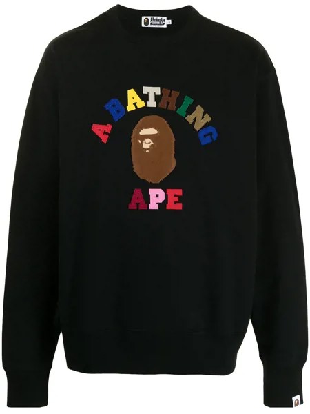 A BATHING APE® толстовка с вышитым логотипом