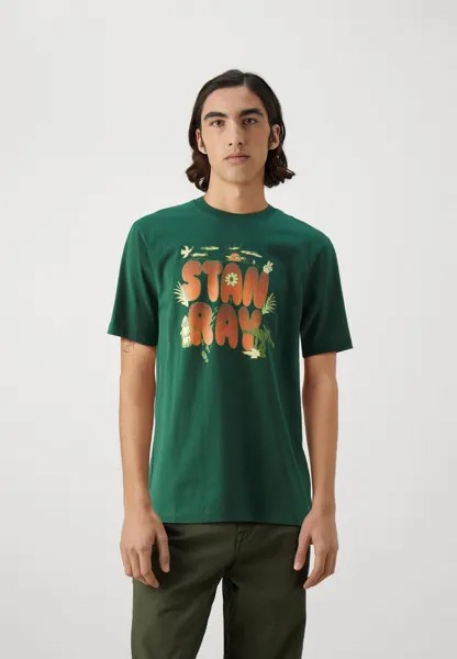 Футболка с принтом DOUBLE BUBBLE TEE UNISEX Stan Ray, цвет racing green