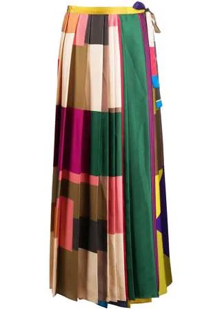 Pierre-Louis Mascia плиссированная юбка в стиле колор-блок