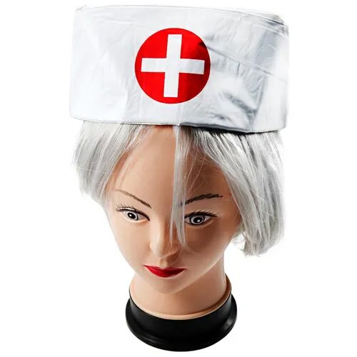 Карнавальная фуражка медсестры кепка медицинская